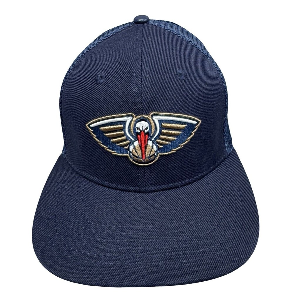 New Orleans Pelicans Cap Hat Embroidered Snapback Mesh Blue Basketball NBA New